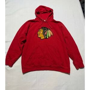 NHL Chicago Blackhawks Red Hoodie Majestic Tag Men's Size L